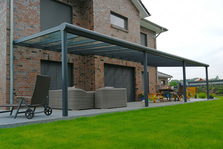 Anthracite Grey Veranda Covering A Patio